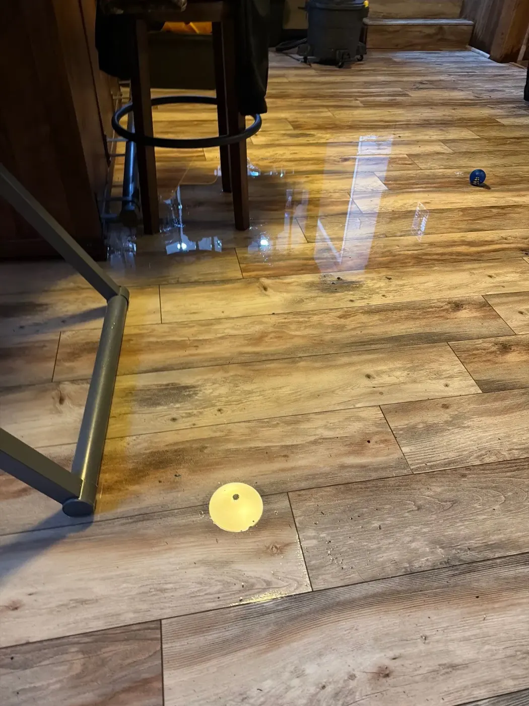 Moisture meter reading on drywall in Brookshire water loss