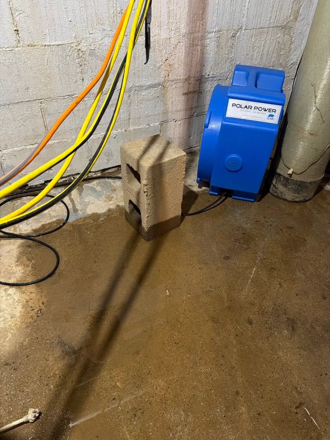 Basement water extraction in Brookshire Indiana home